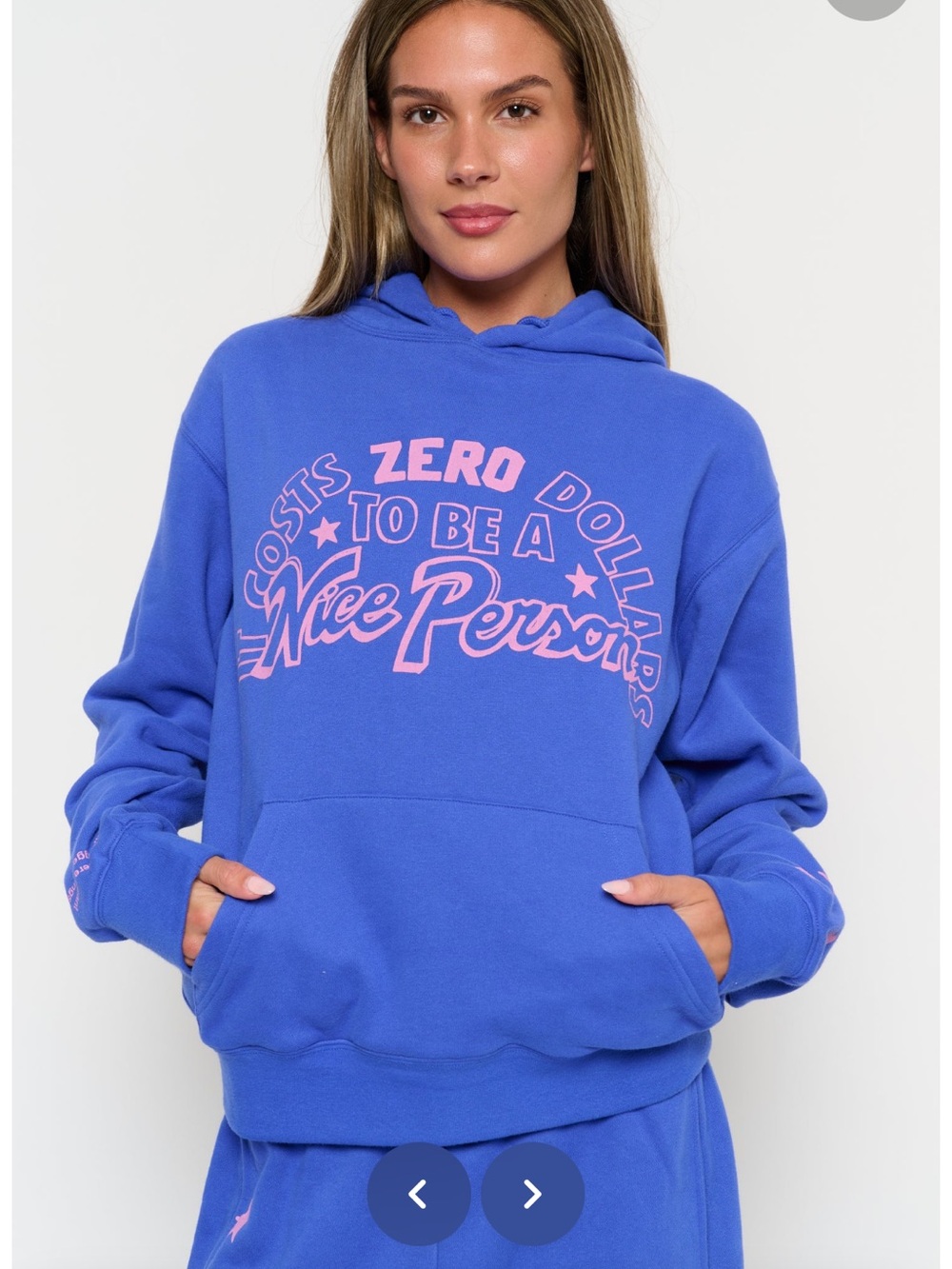 New nwt the natfair group it Costs $0 to be a nice person Hoodie